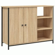 Helloshop26 - Buffet bahut commode armoire meuble de rangement organisateur cuisine salle de séjour salon sonoma 100 x 33 x 75 cm 02_0031456 - 300021 Helloshop26 - Buffet bahut commode armoire meuble de rangement organisateur cuisine salle de séjour salon sonoma 100 x 33 x 75 cm 02_0031456 - 300021