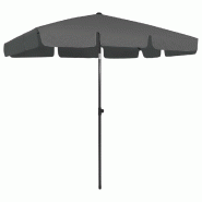 Parasol de plage anthracite 200x125 cm Modèle Patio Eclipse Prime - 314729