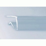 Porte-étiquette transparent - tablette verre 8mm - largeur 1000mm