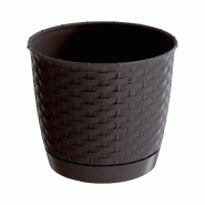 Prosperplast - Pot RATOLLA ROUND 1,2 L - 14,5x14,5x12,7 cm, coloris Ocre foncé - marron plastique polypropylène ZA3845