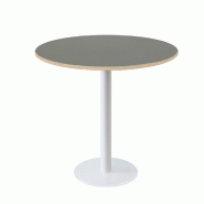 RestooTab - Table Rome blanc Ø80cm verde comodoro fenix chants couleur bois - vert Bois manufacturé TB-ROM1-R80M-VER.CO-BOI