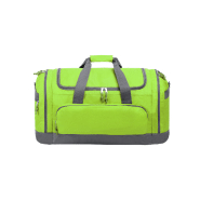 Sac de sport en polyester 600D - compartiments zippés - bandoulière réglable - vert citron Sac de sport en polyester 600D - compartiments zippés - bandoulière réglable - vert citron