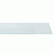 Tablette en verre trempé sérigraphié blanc - 120x30cm - épaisseur 8 mm
