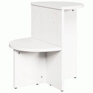 VidaXL Table basse Blanc 50 x 40 x 50 cm Bois massif en pin Modèle Eclipse Pure - 873527