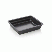 Bac gastronorme GN 1/2 induction H 6,5 cm noir porcelaine - Was Germany - 4044925151344