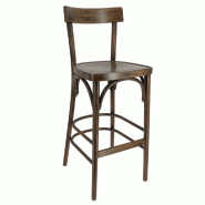 Chaise de bar d'intérieur Andel en bois finition cérusée foncée