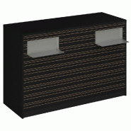 Comptoir Vertigo H T04 dble nat. L150cm - 3 tab.Coulis. 6tab.Amovib - noir