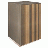 Comptoir Vertigo T01 avec tiroir MDF naturel et noyer foncé 60x60x93cm