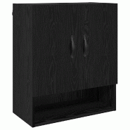 Helloshop26 - Armoire murale rectangulaire chic pratique espace réduit 60 x 31 x 70 cm en bois d'ingénierie chêne noir 02_0052487 - noir Bois massi