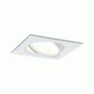 Paulmann Spot encastré LED Nova Coin Luminaire individuel orientable carré 84x84mm 50° Coin 6W 470lm 230V 2700K Blanc dépoli 93453 - blanc 93453 Paulmann Spot encastré LED Nova Coin Luminaire individuel orientable carré 84x84mm 50° Coin 6W 470lm 230V 2700K Blanc dépoli 93453 - blanc 93453