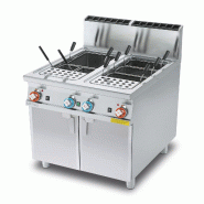 Redcook Cuiseur de pâtes à gaz 2 cuves 40+40 litres. Structure en acier inoxydable. Dimensions 80x90 h90 cm. Modèle CPP-98G - 3949