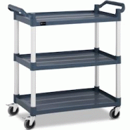 Royal Catering - Royal Catering Chariot De Service Cuisine Desserte Débarrassage Restaurant Cantine Vaisselle RC-ST910SS (Capacité 150 kg, - gris 40