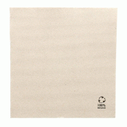 Serviette en papier gaufré recyclé naturel 2 plis 33x33cm - par 1200