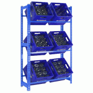SimonRack Étagère à caisses à boissons, 6 caisses, 1800x800x300 mm, étagère à boissons, Bleu - Simonbottle - métal RS12L-06