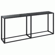 Table console Noir 180x35x75,5 cm Verre trempé Modèle Orion Vision Plus - 331683