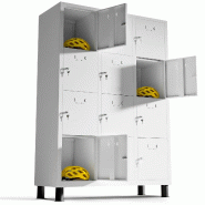 TwinThink Vestiaire metallique à 12 portes Casier 180x97x40cm pour votre atelier ou votre bureau Casier metallique serrure (Blanc) - blanc métal 843 TwinThink Vestiaire metallique à 12 portes Casier 180x97x40cm pour votre atelier ou votre bureau Casier metallique serrure (Blanc) - blanc métal 843