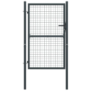 Vidaxl portail en maille de jardin acier galvanisé 100 x 225 cm gris 145774