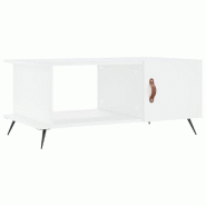 VidaXL Table basse blanc 90x50x40 cm bois d'ingénierie Modèle Flex Prestige - 829460