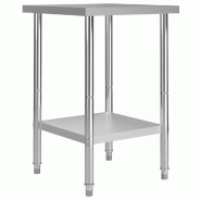VidaXL Table de travail de cuisine 60x60x85 cm Acier inoxydable - 51184
