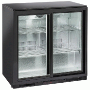 Refroidisseur de bouteilles "arrière bar" ventilé, 2 portes vitrées coulissantes Refroidisseur de bouteilles "arrière bar" ventilé, 2 portes vitrées coulissantes