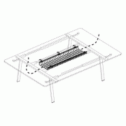 Goulotte passe-câbles en métal pour bench Trendwood/Fabrika/Gradia/Prepsto de Denomics - Dimensions : L80/120 x P32 cm - Garantie 3 ans Goulotte passe-câbles en métal pour bench Trendwood/Fabrika/Gradia/Prepsto de Denomics - Dimensions : L80/120 x P32 cm - Garantie 3 ans