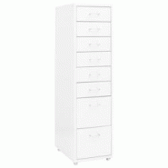 Décoshop26 - Caissons à tiroirs meuble de bureau sur roulettes 8 tiroirs 28 x 41 x 109 cm en métal blanc DEC024567 - blanc 3000254775805 Décoshop26 - Caissons à tiroirs meuble de bureau sur roulettes 8 tiroirs 28 x 41 x 109 cm en métal blanc DEC024567 - blanc 3000254775805