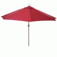 Décoshop26 - Demi parasol semi-circulaire balcon terrasse UV 50+ polyester/aluminium 3kg avec une portée de 300 cm bordeaux sans 04_0003846 - alumin