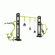 Portique push pull avec TRX pour exercices en plein air - Gamme stations COMBO Portique push pull avec TRX pour exercices en plein air - Gamme stations COMBO