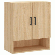 Helloshop26 - Armoire murale espace de rangement pratique 60 x 31 x 70 cm en bois d'ingénierie chêne sonoma 02_0048771 - Bois massif 3000235464582