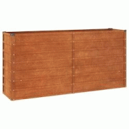 Helloshop26 - Jardinière bac lit surélevé plantes fleurs terrasse jardin de jardin rouillé 160 x 40 x 77 cm acier corten marron 02_0039863 - 30002 Helloshop26 - Jardinière bac lit surélevé plantes fleurs terrasse jardin de jardin rouillé 160 x 40 x 77 cm acier corten marron 02_0039863 - 30002