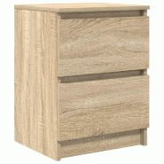 Helloshop26 - Meuble TV moderne avec grande capacité de rangement 40 x 35 x 54 cm en bois d'ingénierie chêne sonoma 02_0051719 - Bois massif 300023