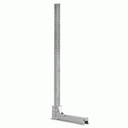 Montant H.1990 mm simple face neutre + base 600 mm