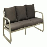Proloisirs Canapé Fixe Tonio 3 places Alu Sauge - beige multi-matériau BM2520