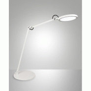 Regina - Lampe de table orientable blanche Fabas Luce - LED Touch intégrée 9W dimmable CCT (3000K 4000K 5000K 6000K) - blanc 8019282510819