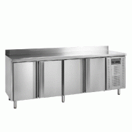 Timbre desserte réfrigérée inox avec dosseret 4 portes profondeur 6... - PSK6410/+SP