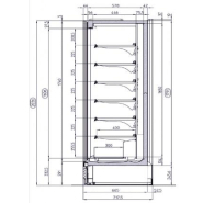 Vitrine verticale positive avec porte , idéal pour chr, traiteurs, boulangeries, pâtisseries et chocolateries -multifresh plus 3p iarp_1