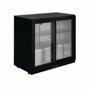 Arrière-bar deux portes coulissantes Série G noir 208L | Polar - GL003 - noir acier 5050984613234