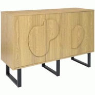 Buffet en mdf et métal Calypso The Home Deco Factory - noir 3664944661634 Buffet en mdf et métal Calypso The Home Deco Factory - noir 3664944661634