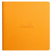 Carnet souple Rhodiarama orange A5, 64p./32 feuilles ivoire 90 g/m² piquées, ligné - orange 116415C