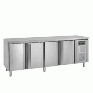 Comptoir pour saladette réfrigéré négative SK6410BT 4 portes Inox TEFCOLD