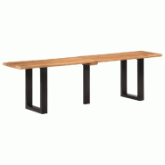 Décoshop26 - Banc design rustique 160 cm bois d'acacia massif et acier brun DEC024693 - acier 3000254852421