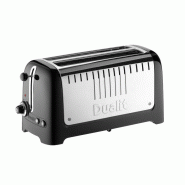 Dualit Grille-pain 2 longues fentes extra larges baguette LITE - Noir Inox - noir 46065