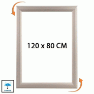 Edimeta Cadre Affichage Etanche CLIC-CLAC Mural 120 x 80 cm - gris aluminium VAC959WP