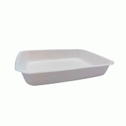 FHC evolupack FHC - 240Pcs - Barquette pulpe PLA gastronorme 1/2 3 000 ml - blanc Bagasse FHC210GNP1252F