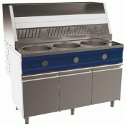 Friteuse à gaz de 1x 13 litres sur meuble avec portes - VIRTUS - 0615402977043