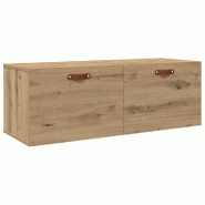Helloshop26 - Armoire murale design moderne pratique 100 x 36,5 x 35 cm en bois d'ingénierie chêne artisanal 02_0052498 - Bois massif 3000237449761