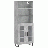 Helloshop26 - Buffet bahut commode armoire meuble de rangement organisateur cuisine salle de séjour salon haut 69,5 x 34 x 180 cm 02_0034620 - verre