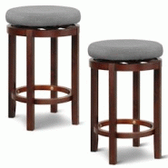 Helloshop26 - Lot de 2 tabourets de bar rond pivotant 360° 42 x 66 cm assise rembourrée charge 180 kg, design classique gris 20_0005859 - 3000200731 Helloshop26 - Lot de 2 tabourets de bar rond pivotant 360° 42 x 66 cm assise rembourrée charge 180 kg, design classique gris 20_0005859 - 3000200731