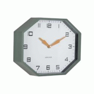 Horloge murale octogonale en résine Factory vert jungle Karlsson - 8714302770340 Horloge murale octogonale en résine Factory vert jungle Karlsson - 8714302770340
