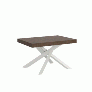 Itamoby Table Extensible 90X120/380 Cm Volantis Premium Noyer Structure Blanc - marron 8050598907429